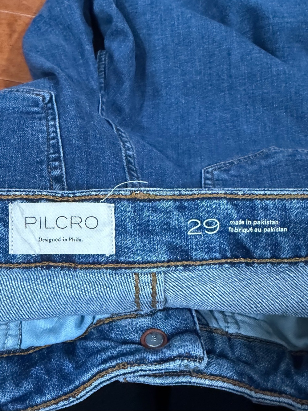 Pilcro Anthropologie Blue Ankle Length Kenna Heritage Barrel Leg Jeans Sz. 29 - Picture 5 of 6